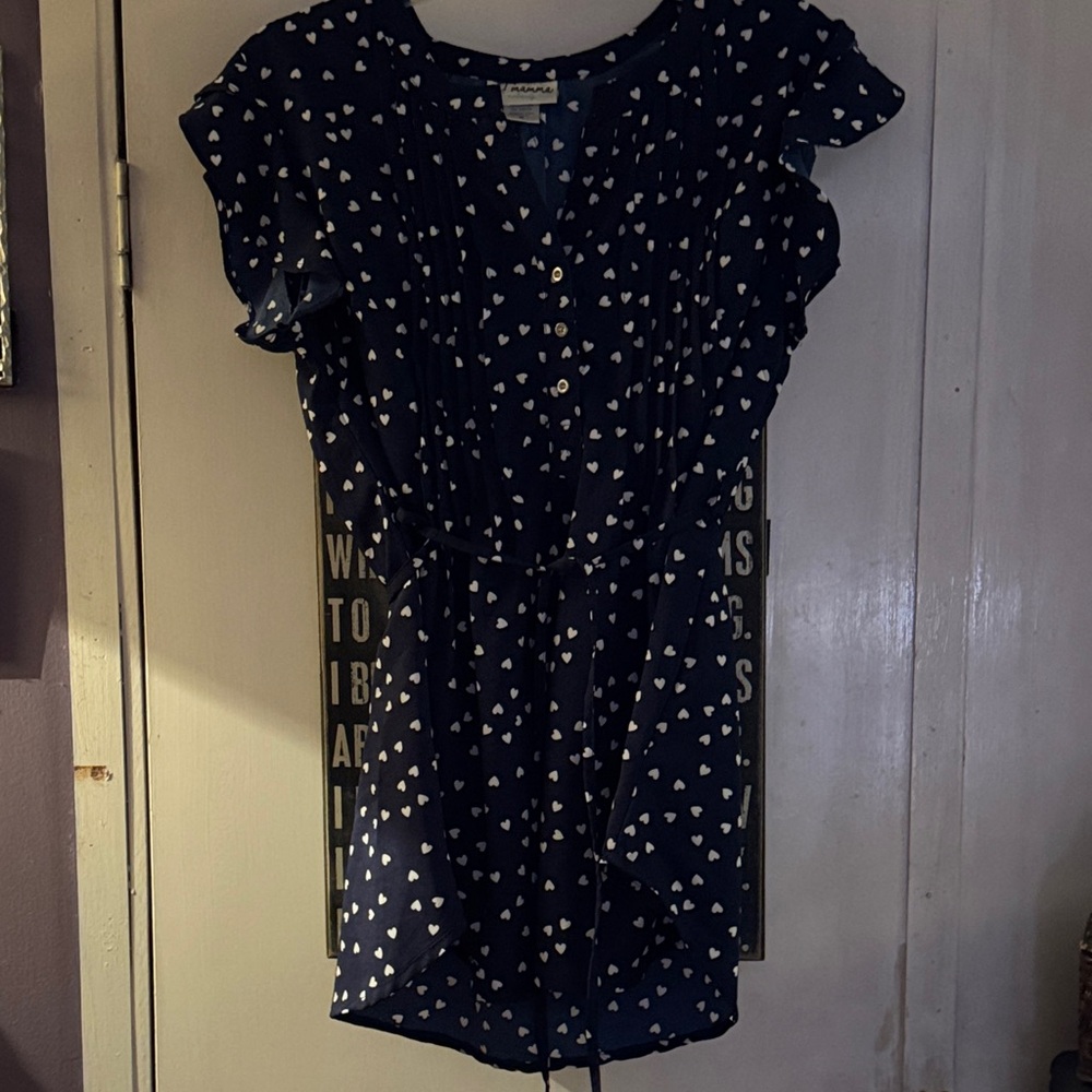 Oh! Mamma Blue Heart Pattern maternity Top!